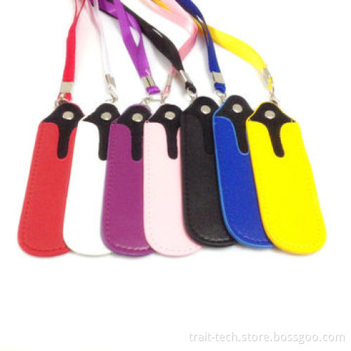 2014 Factory price lanyard leather bag for e-cigs